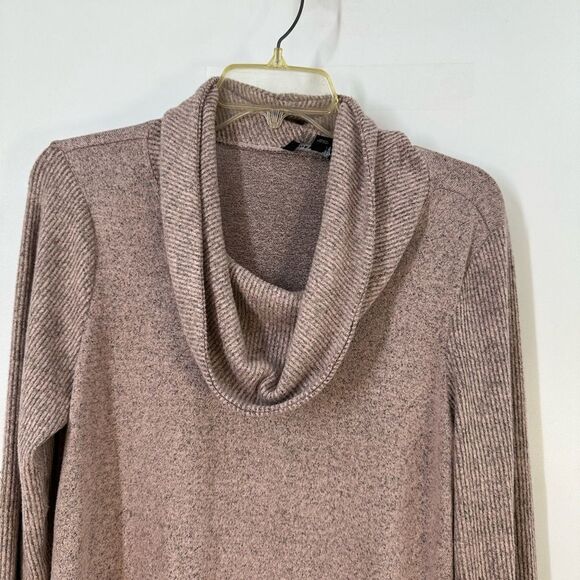 Fortune & Ivy NWT Sz L Havana Cowl Neck Curved Hem KNIT TOP - Picture 7 of 7